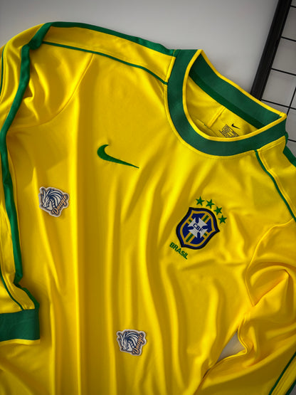 CAMISA RETRÔ MANGA LONGA BRASIL I COPA DO MUNDO 1998