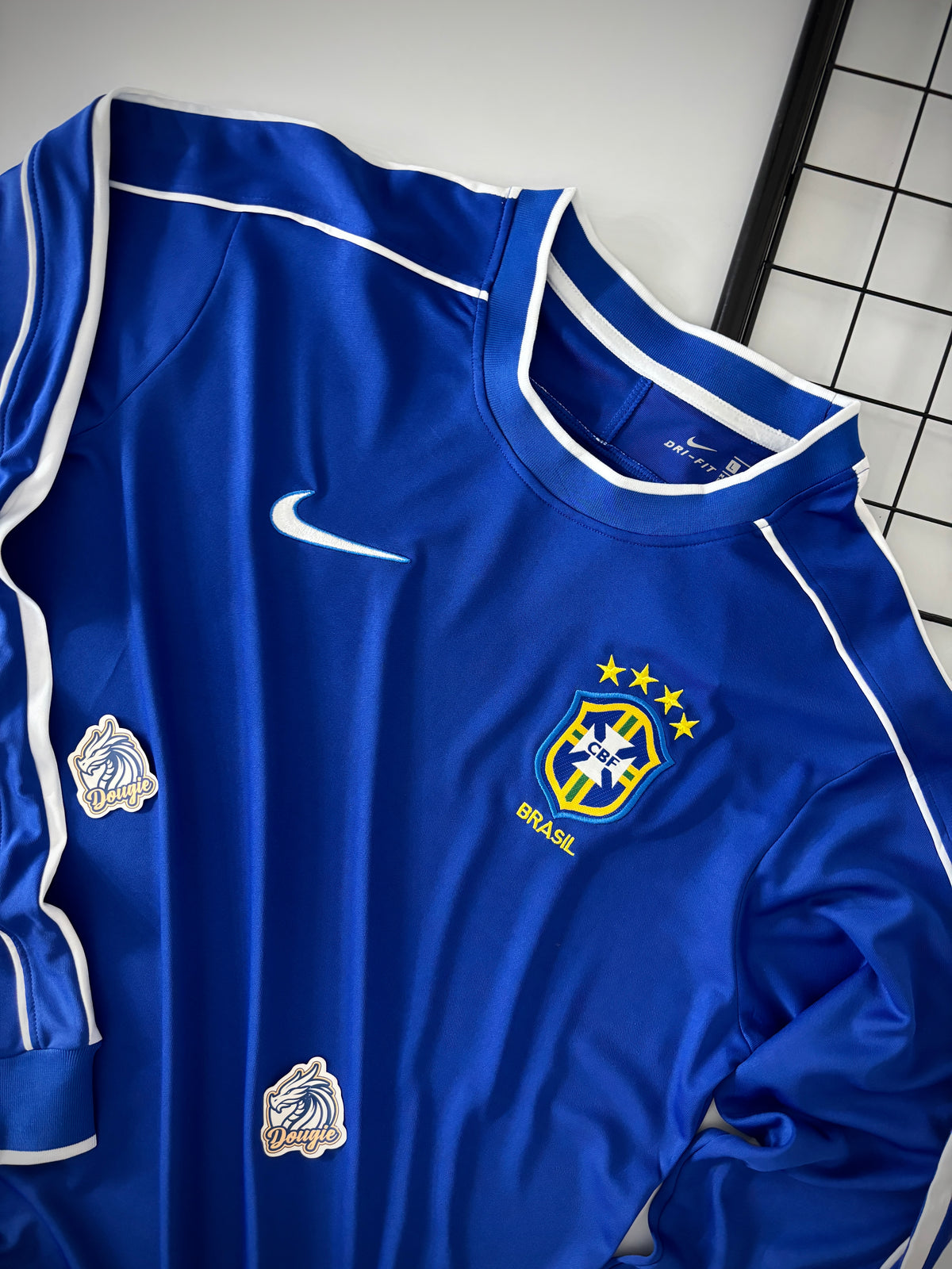 CAMISA RETRÔ MANGA LONGA BRASIL II COPA DO MUNDO 1998