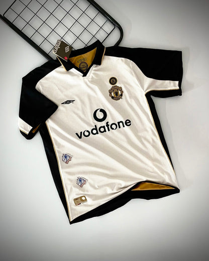CAMISA RETRÔ MANCHESTER UNITED DUPLA FACE 2001/02