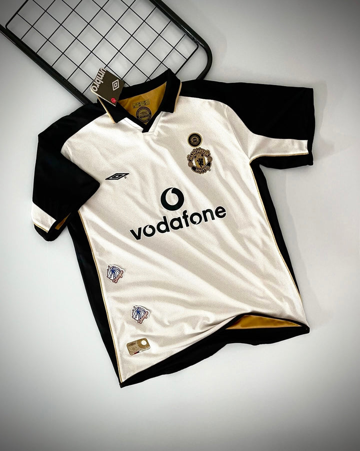 CAMISA RETRÔ MANCHESTER UNITED DUPLA FACE 2001/02